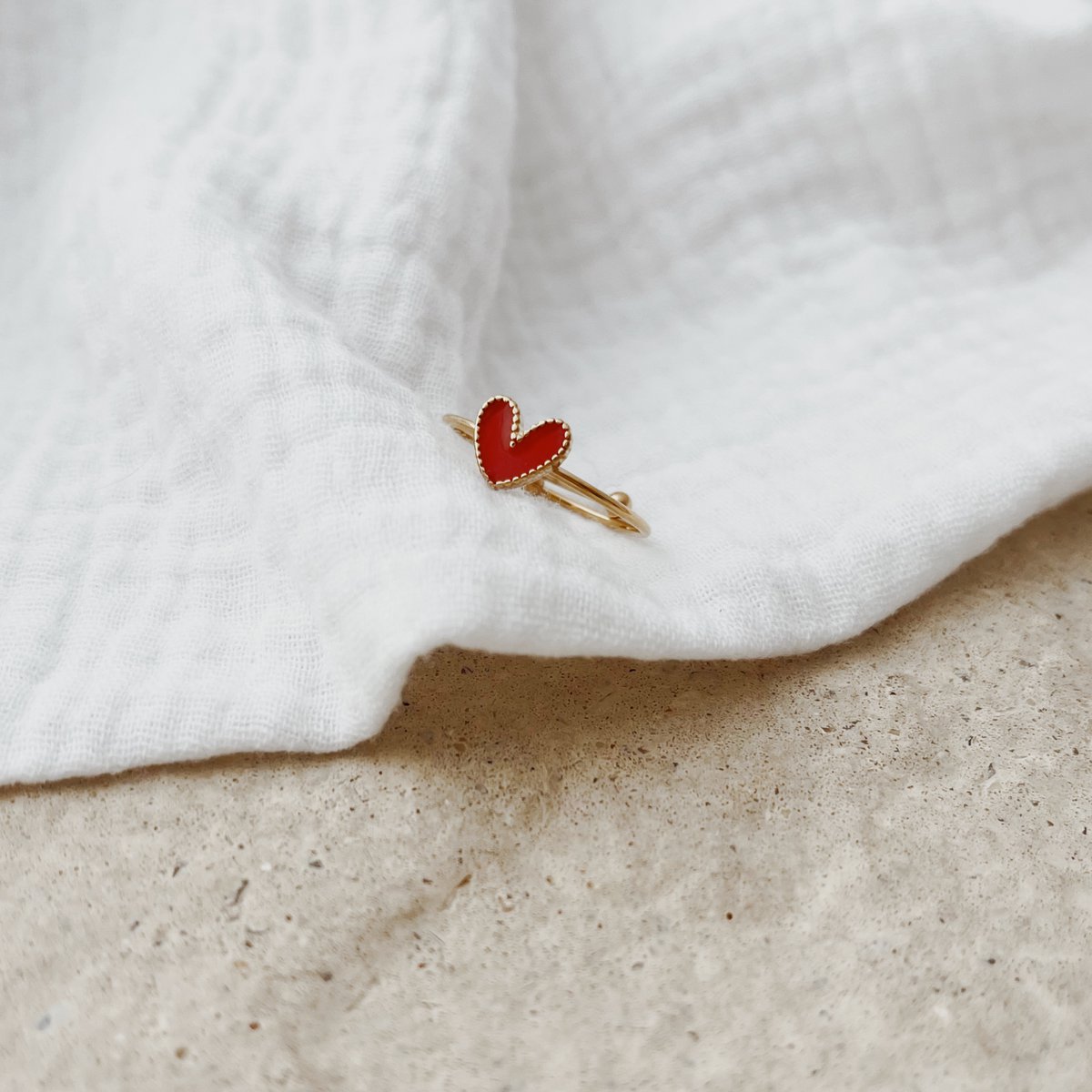 Bague Coeur Côme ( plusieurs coloris ) – Image 2