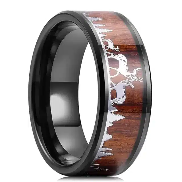 Bague bois cerf – Image 4