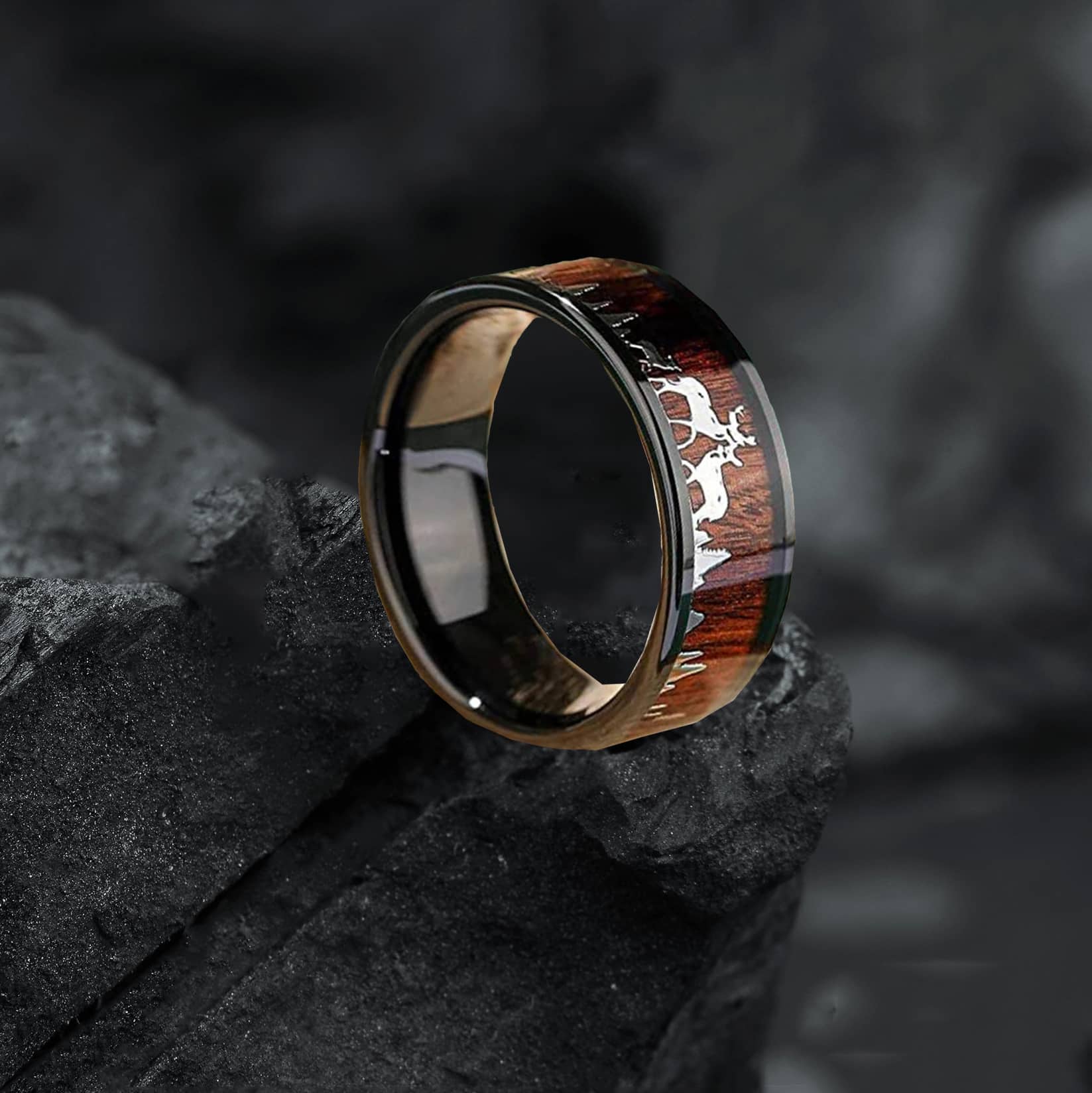 Bague bois cerf – Image 2