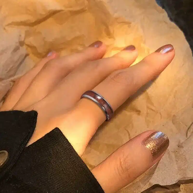Bague incrustation bois – Image 5