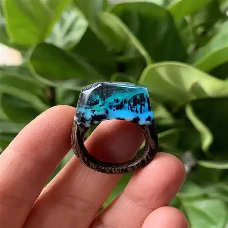 Bague resine bois – Image 3