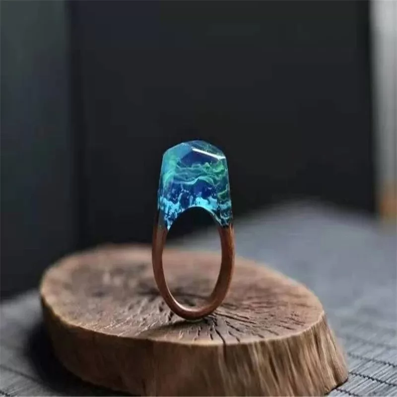 Bague resine bois – Image 2