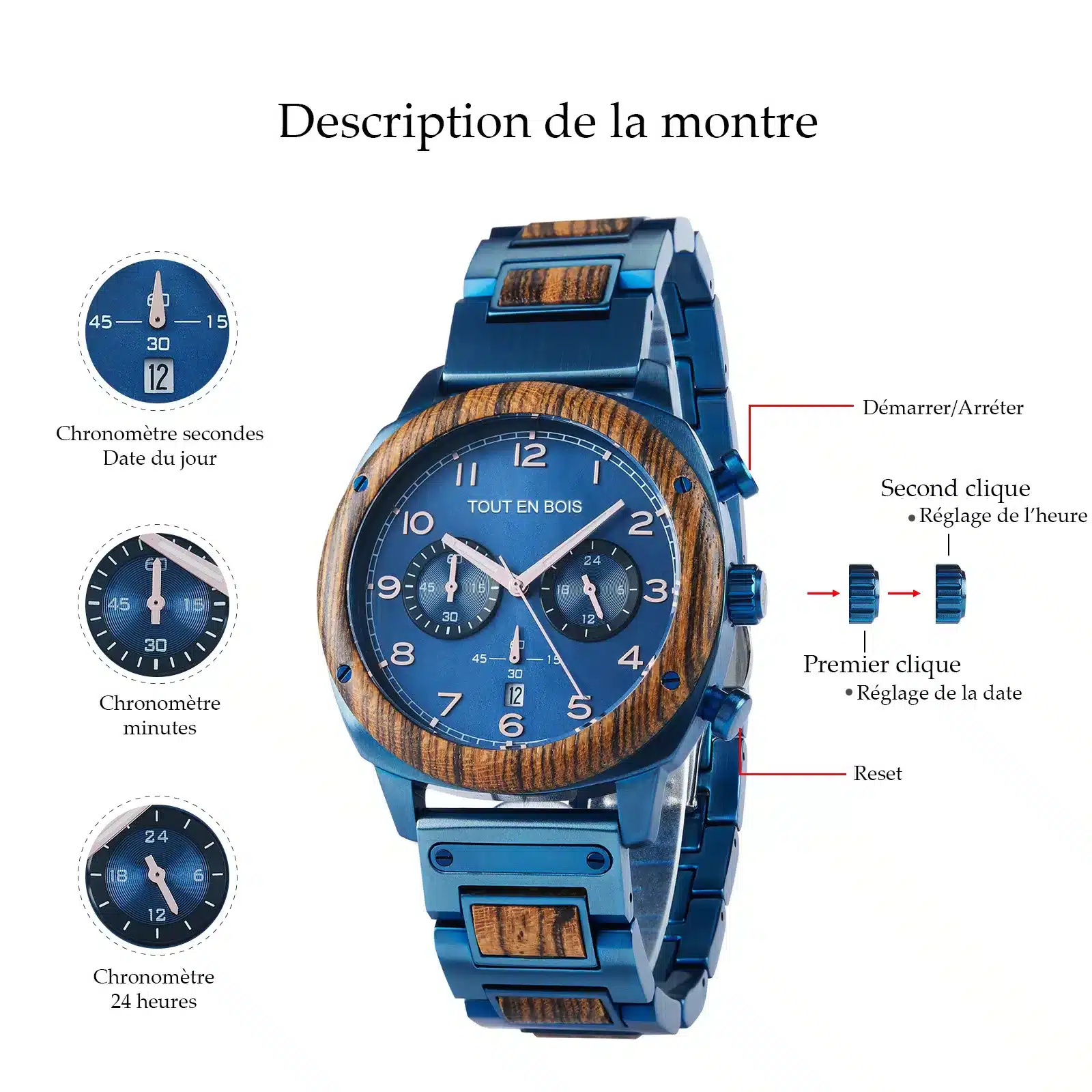 Montre en bois pour homme – Image 4