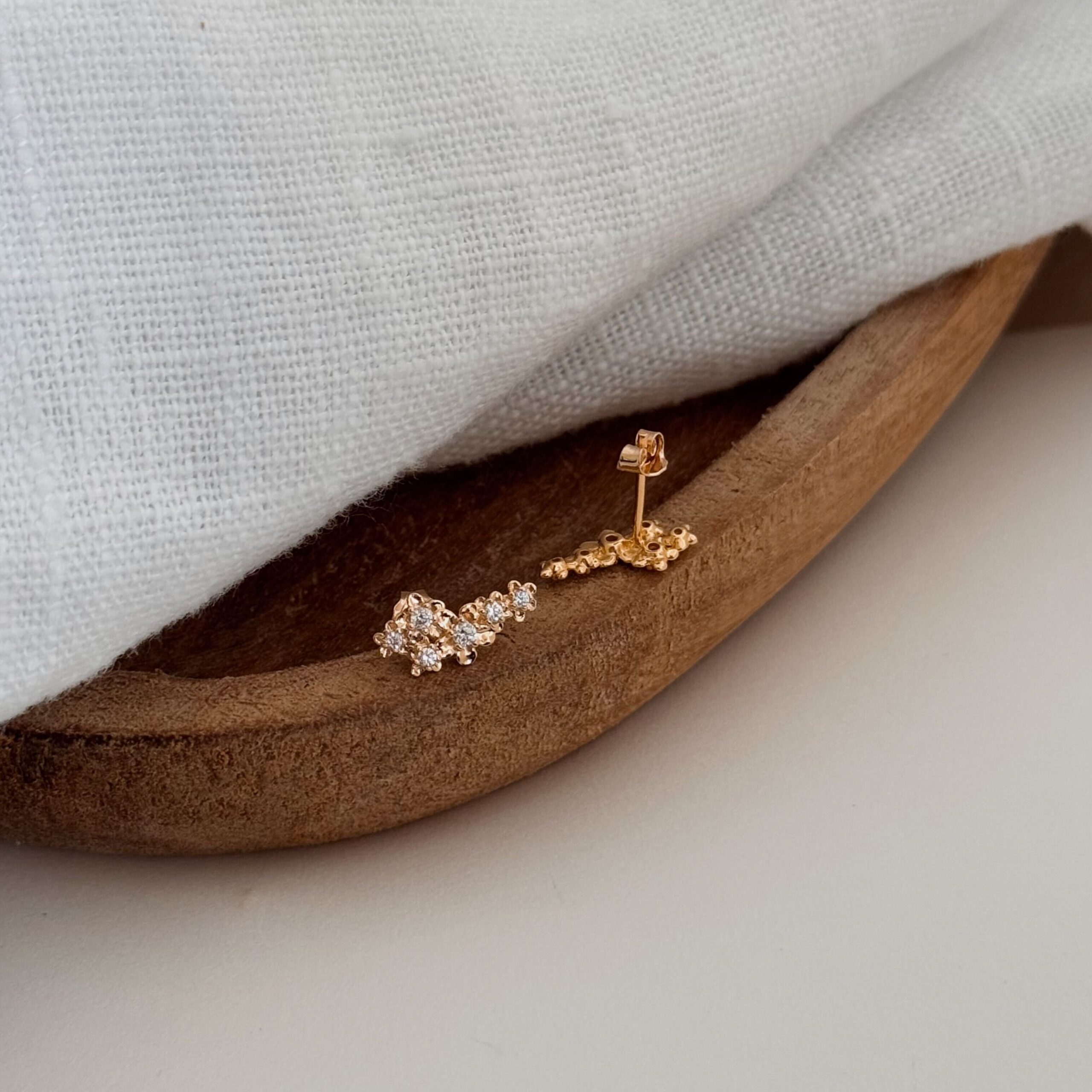 Boucles d’oreilles Solane – Plaqué or – Image 4