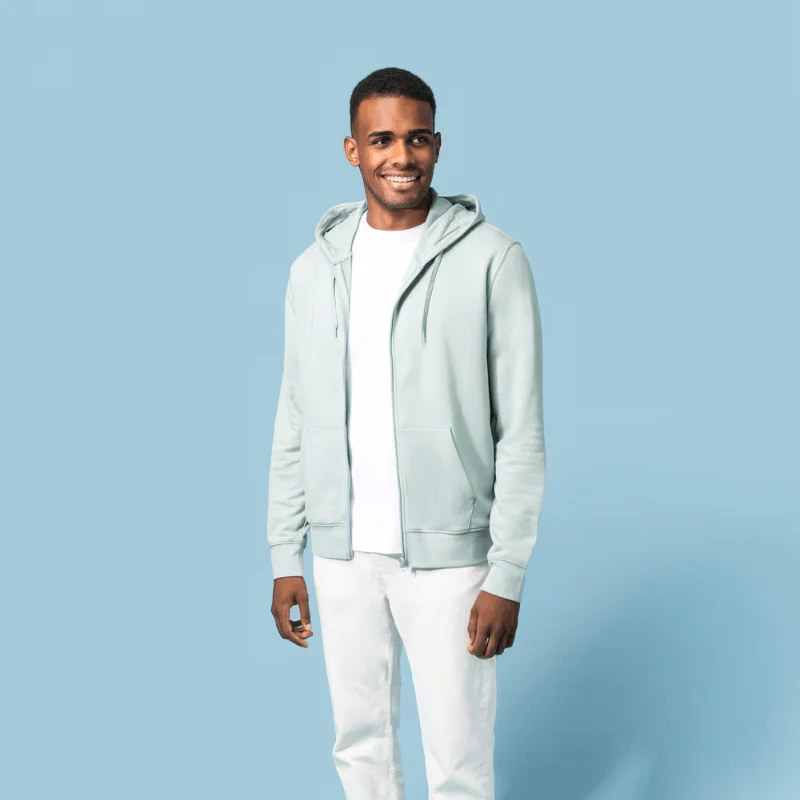 Sweat zippé rouge personnalisable – Image 5