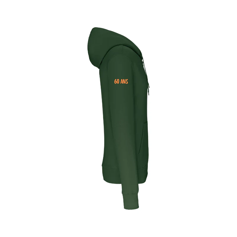 Sweat zippé vert forêt personnalisable – Image 9