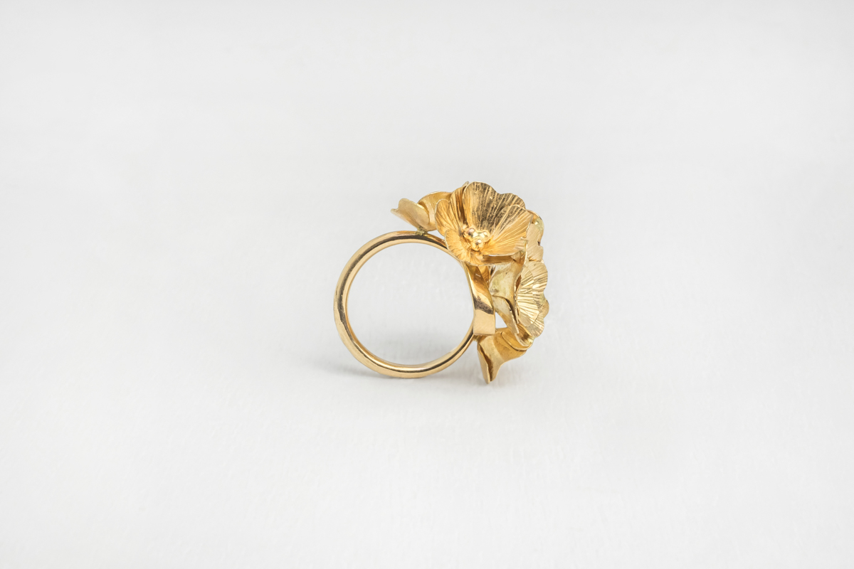 Bague Délicatesse 6 fleurs or – Image 2