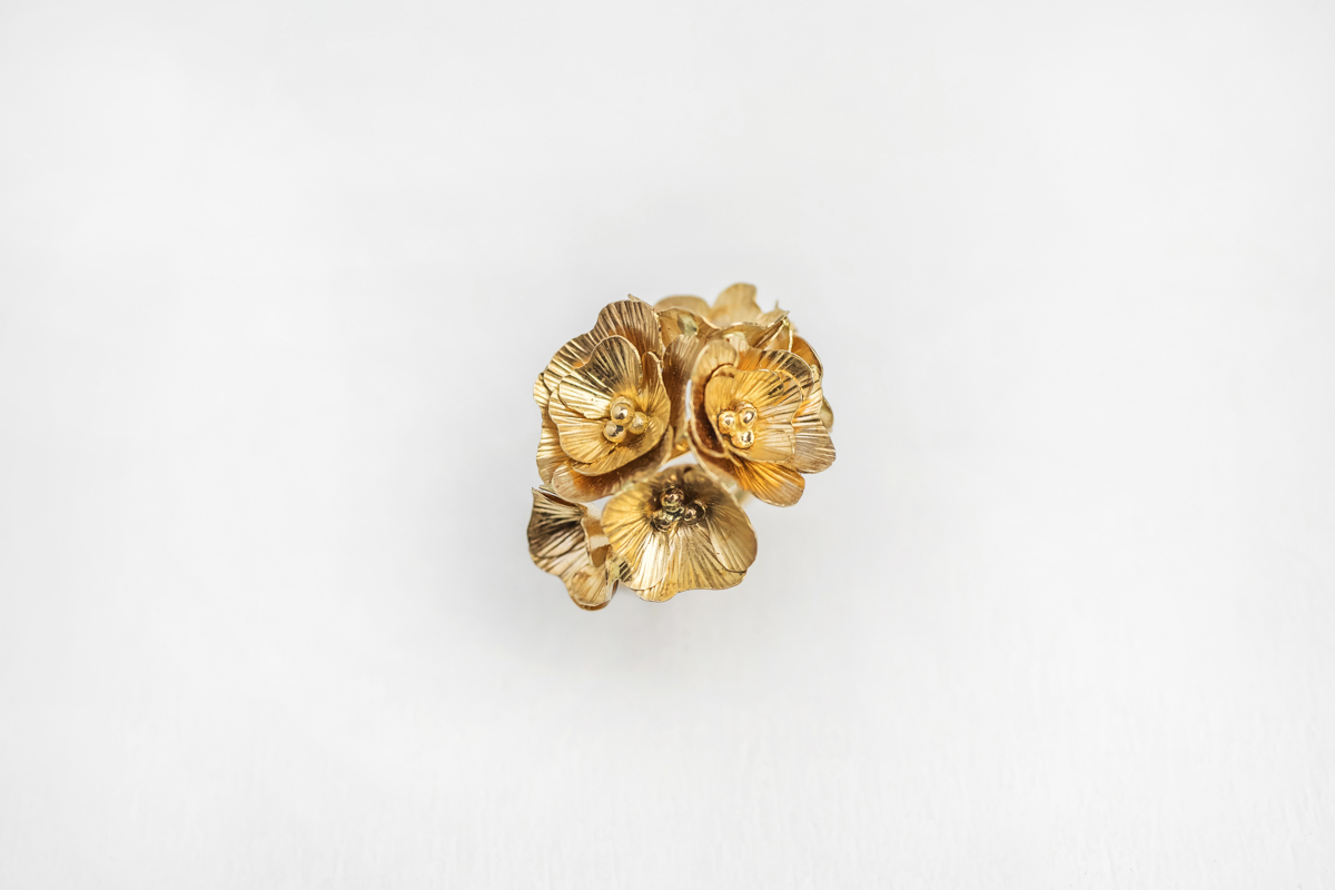 Bague Délicatesse 6 fleurs or – Image 4