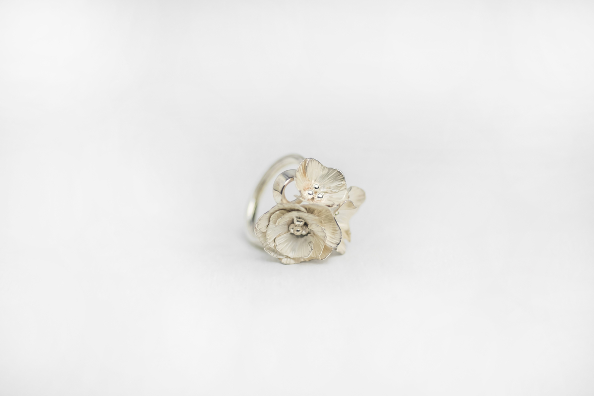 Bague Délicatesse 3 fleurs argent – Image 6