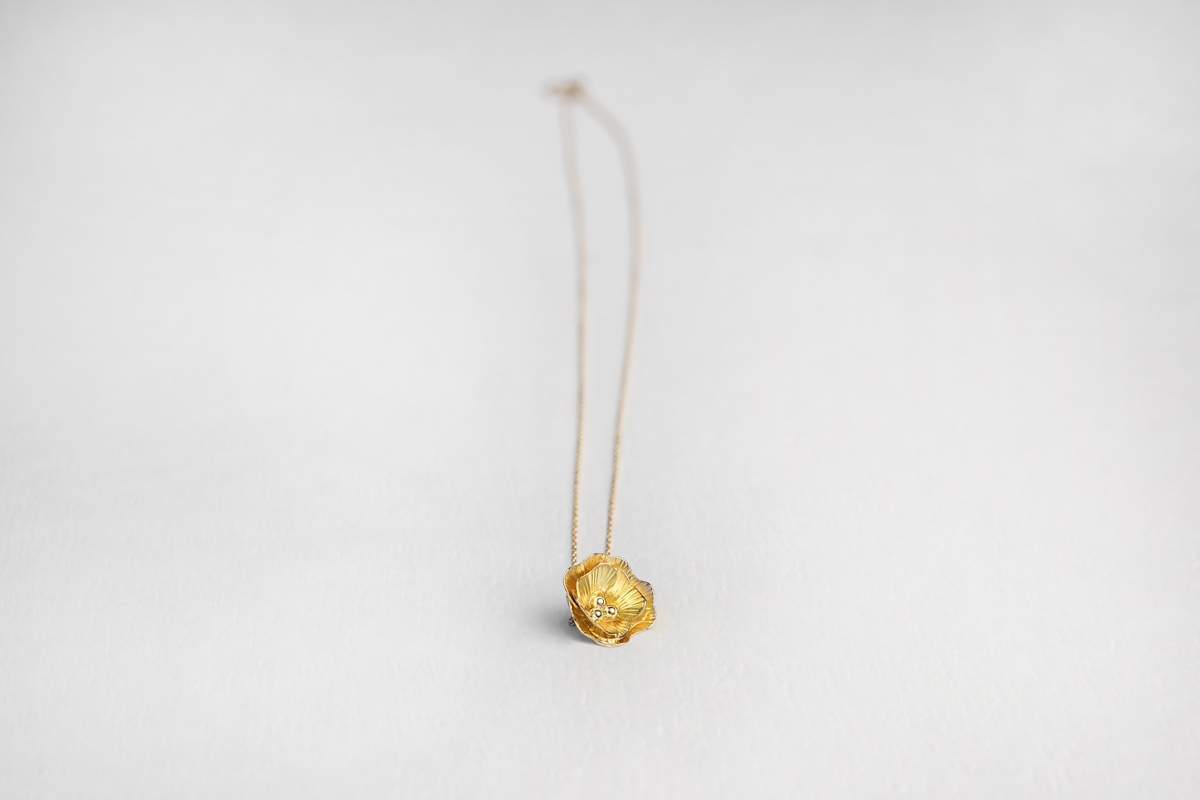Collier Délicatesse 1 fleur or – Image 3