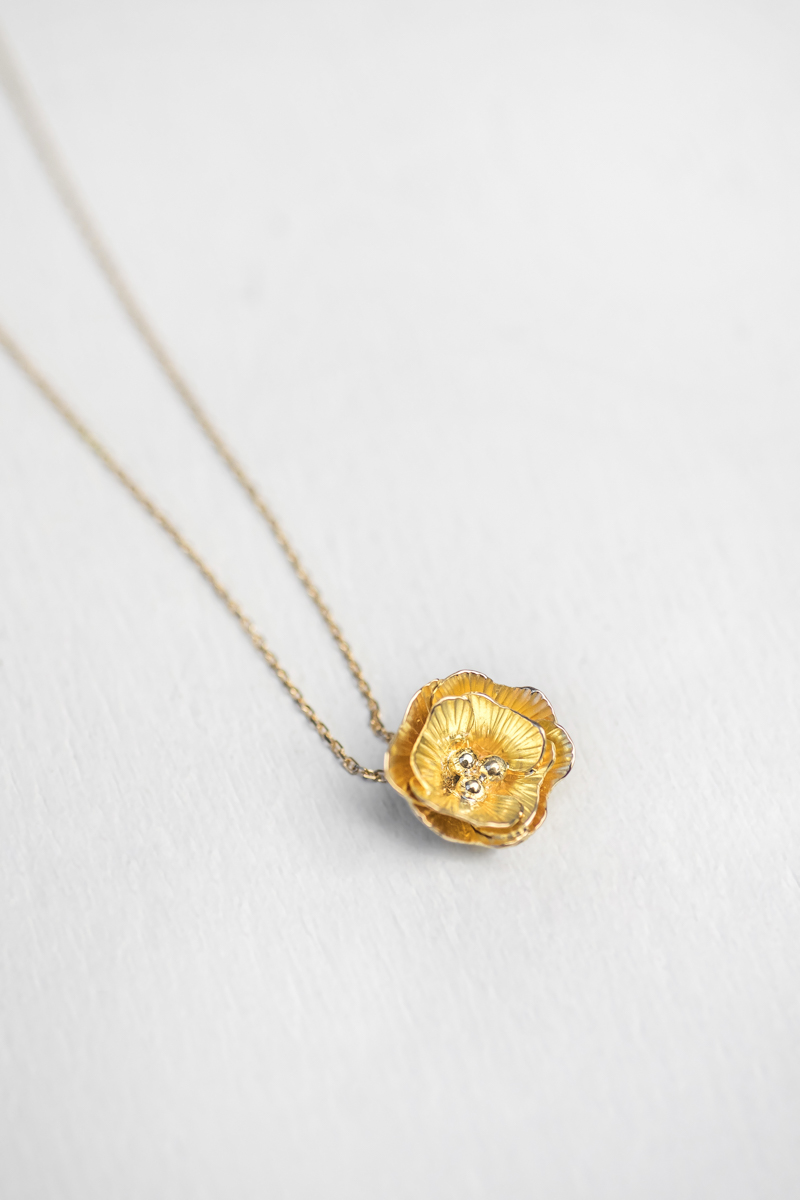Collier Délicatesse 1 fleur or – Image 2